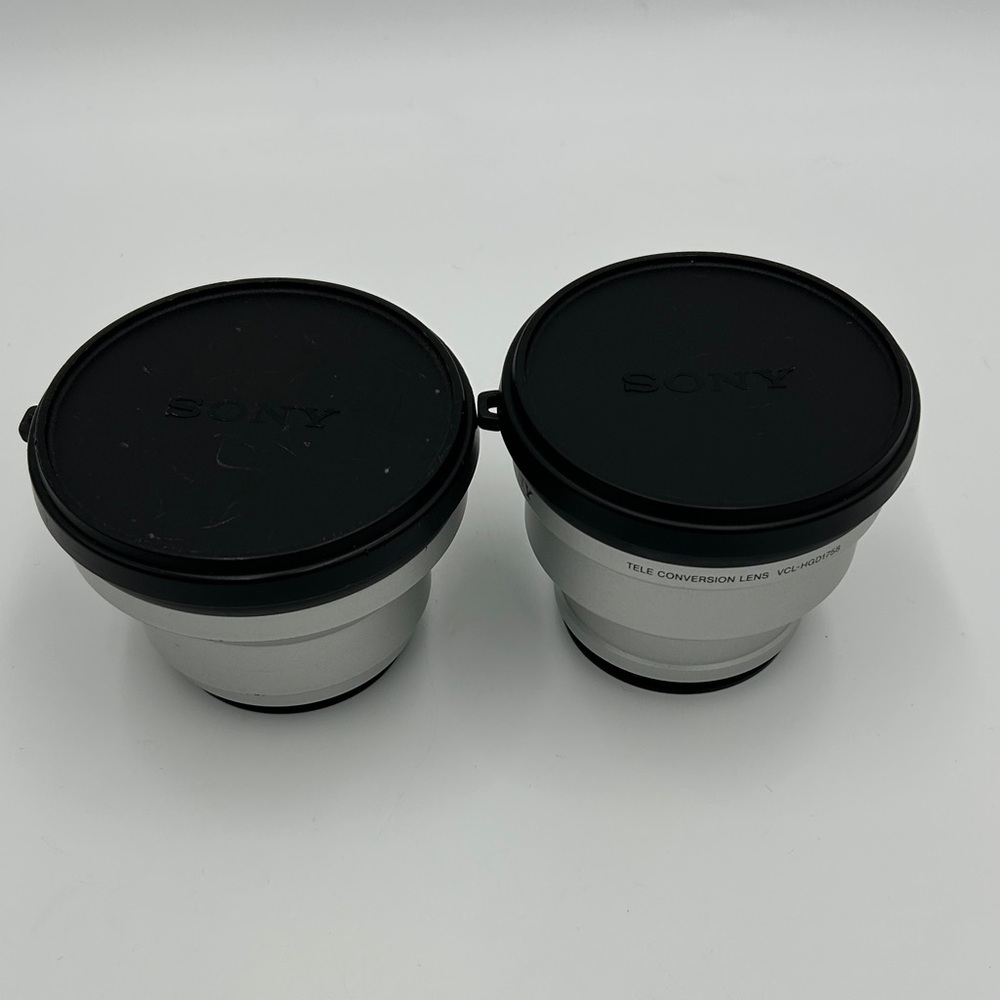 Sony Tele & Wide Conversion Lens Set Of 2 Made In Japan Photography - Picture 10 of 12